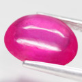 4.06Ct. Ruby Oval Cabochon Pinkish Red Color Good Sparkling! Natural