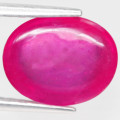 4.06Ct. Ruby Oval Cabochon Pinkish Red Color Good Sparkling! Natural