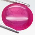 4.76Ct. Ruby Natural Oval Cabochon Purplish Red Color Good Sparkling! Madagascar