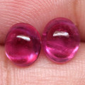 4.08Ct. Ruby Oval Cabochon Purplish Red Color Good Sparkling! Madagascar Natural