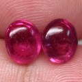 4.08Ct. Ruby Oval Cabochon Purplish Red Color Good Sparkling! Madagascar Natural