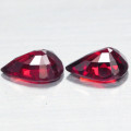 1.66Ct. Spessartine Garnet Pear Red  ``Pair``  Sparkling Untreated Natural