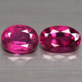 1.99Ct.   Rubellite Tourmaline Oval **Top Hot Pink**PAIR Untreated Natural