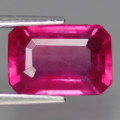 3.65Ct. Ruby Top Red Emerald Cut SPARKLING Heated Natural