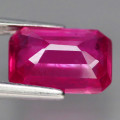 3.83Ct. Ruby Top Red Emerald Cut SPARKLING Heated Natural