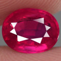 3,18Ct. Ruby Oval Facet Red Sparkling & Good Color! Heated Natural