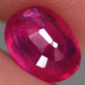 3,18Ct. Ruby Oval Facet Red Sparkling & Good Color! Heated Natural
