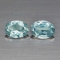 1.22Ct.   Aquamarine Oval Ocean Blue **Matched Pair** Untreated Natural