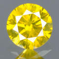 0.18cts Diamond Round Cut SI1 Fiery Golden Yellow  CERTIFIED