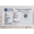 0.12 Ct. Diamond  VS2/J EGL Certified Fine Round Cut  Natural