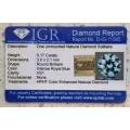 0.17 cts. CERTIFIED  Diamond Round Cut VS1 Royal Blue Natural