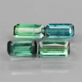 2.84Ct.  Tourmaline Emerald Cut Green & Blue Untreated Natural Nigeria