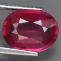 3.62Ct. Ruby Oval Facet Red Sparkling & Good Color! Heated Natural