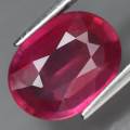 3.59Ct. Ruby Oval Facet Red Sparkling & Good Color! Heated Natural