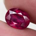 4.07Ct. Ruby Oval Facet Red Sparkling & Good Colour!  Natural