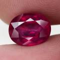 4.07Ct. Ruby Oval Facet Red Sparkling & Good Colour!  Natural