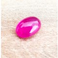 3.75Ct. Ruby Natural Oval Cabochon Pinkish Red Color Good Sparkling!