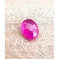 3.75Ct. Ruby Natural Oval Cabochon Pinkish Red Color Good Sparkling!