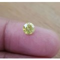 0.73Cts DIAMOND ROUND CUT SI1 VIVID YELLOW `CERTIFIED` SPARKLING  COLOR NATURAL