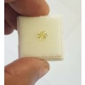 0.61Cts DIAMOND RADIANT CUT VVS2 LIGHT YELLOW `CERTIFIED` SPARKLING  COLOR NATURAL