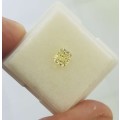 0.61Cts DIAMOND RADIANT CUT VVS2 LIGHT YELLOW `CERTIFIED` SPARKLING  COLOR NATURAL