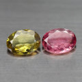 1.93Ct.  Tourmaline Oval  Pink&Green Mozambique Ravishing For Jewelry!