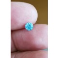 *CERTIFIED* Diamond  0.46Cts  Round Sky Blue Loose Natural Diamond
