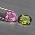 1.74Ct. Tourmaline Oval Green & Pink Untreated Natural