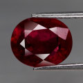 4.36Ct. Ruby  Oval Facet Red Sparkling & Good Color!