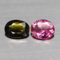 1.86Ct. Tourmaline Oval Green &  Pink Untreated Natural