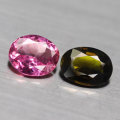 1.86Ct. Tourmaline Oval Green &  Pink Untreated Natural