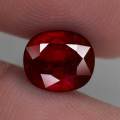 3.26Ct. Ruby  Oval Facet Red Sparkling & Good Color!
