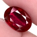 4.42Ct. Ruby  Oval Facet Red Sparkling & Good Color!