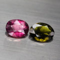 1.89Ct. Tourmaline Oval Green &  Pink Untreated Natural