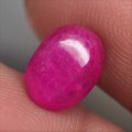 3.46Ct. Ruby Oval Pinkish red Cabochon Top Blood Red Natural