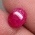 3.90Ct. Ruby Oval Pinkish Red Cabochon Top Blood Red Natural