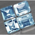1.45Ct. Natural Aquamarine Ocean Blue Square Brazil Ravishing For Jewelry