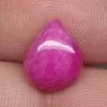 4.63Ct. Unheated Ruby Natural Pear Cabochon Pinkish Red Mozambique