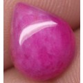 4.63Ct. Unheated Ruby Natural Pear Cabochon Pinkish Red Mozambique