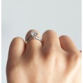 1.00 Carat Moissanite**GRA Certified**  VVSI/D Engagement Ring in Sterling Silver