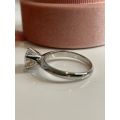 2.00 Carat Moissanite**GRA Certified**  VVSI/D Engagement Ring in Sterling Silver
