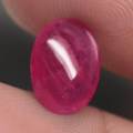 3.83Ct. Ruby Oval Cabochon Pinkish Red Color Good Sparkling! Madagascar