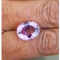 PURPLE AMETHYST  OVAL CUT** CERTIFIED** 9.63Cts FACETED  AAA GEMSTONE