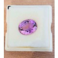 PURPLE AMETHYST  OVAL CUT** CERTIFIED** 9.63Cts FACETED  AAA GEMSTONE