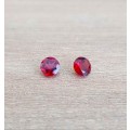 1.47Ct. Spessartine Garnet Round Red  ``Pair``  Sparkling Untreated Natural