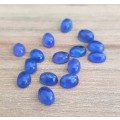 Purplish Blue Tanzanite 1Pcs Oval Cabochon 7x5MM. Ravishing Colour & Full Fire!