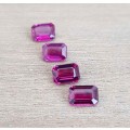 Rhodolite Garnet 1.10Ct. Cherry Pinkish Emerald Cut .Ravishing Color!