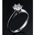1.00 Carat Moissanite**GRA Certified**  VVSI/D Engagement Ring in Sterling Silver