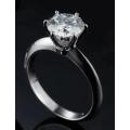 2.00 Carat Moissanite**GRA Certified**  VVSI/D Engagement Ring in Sterling Silver