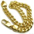 18ct Gold Plated Curb Rings Link Chain Solid mens,womens Bracelet